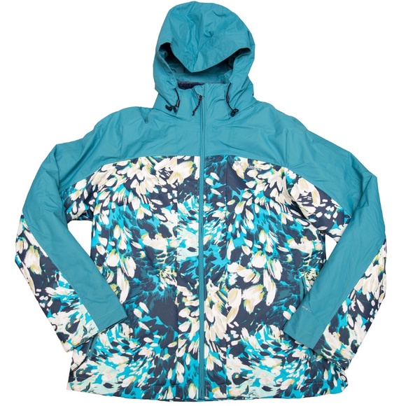 COLUMBIA ARCTIC TRIP Interchange 3 in 1 Omni Tech Jacket Women's M Blue Floral - Picture 1 of 10